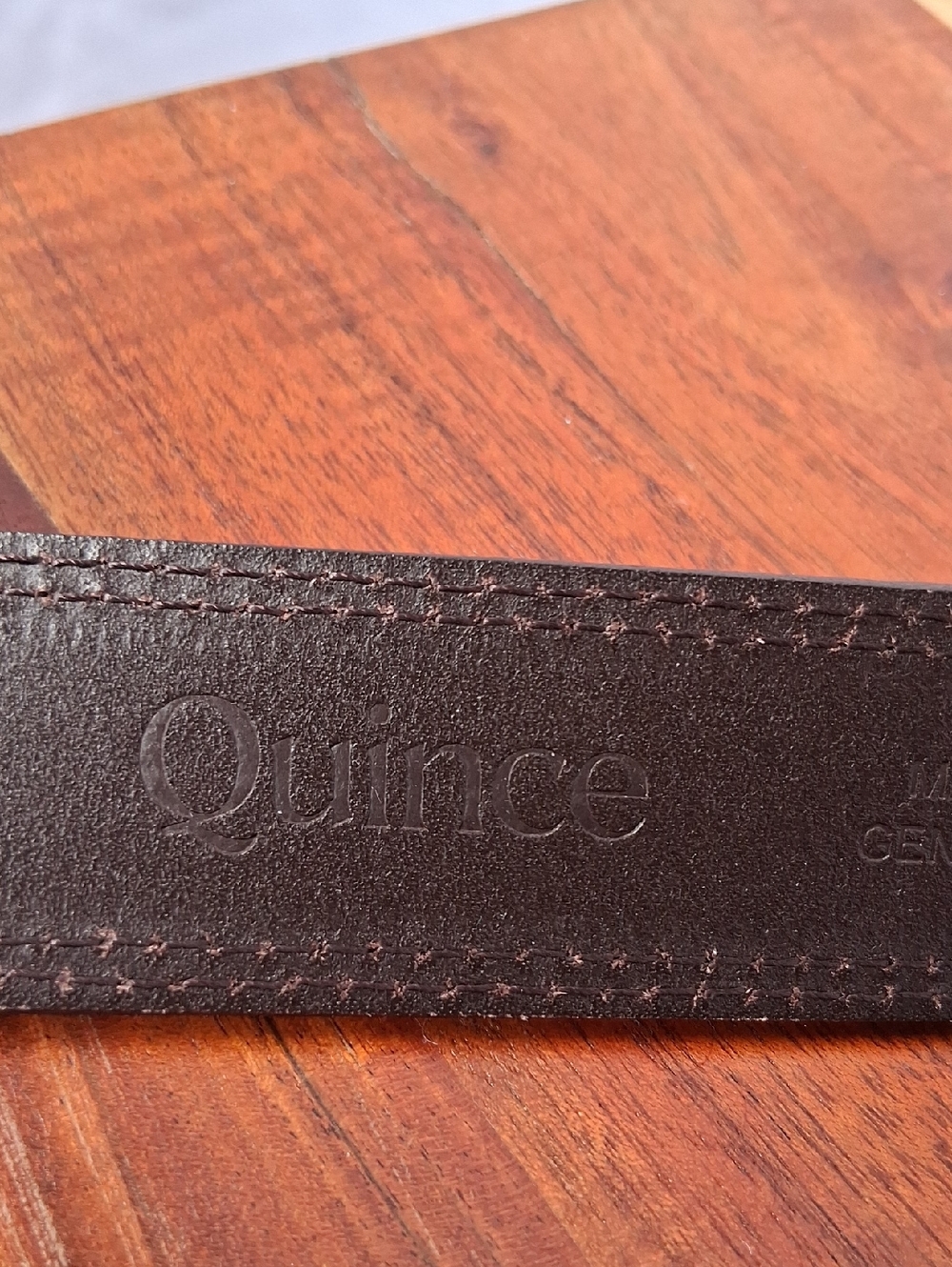 Quince Allegra European Leather Belt Expresso Brown XS - Picture 2 of 7